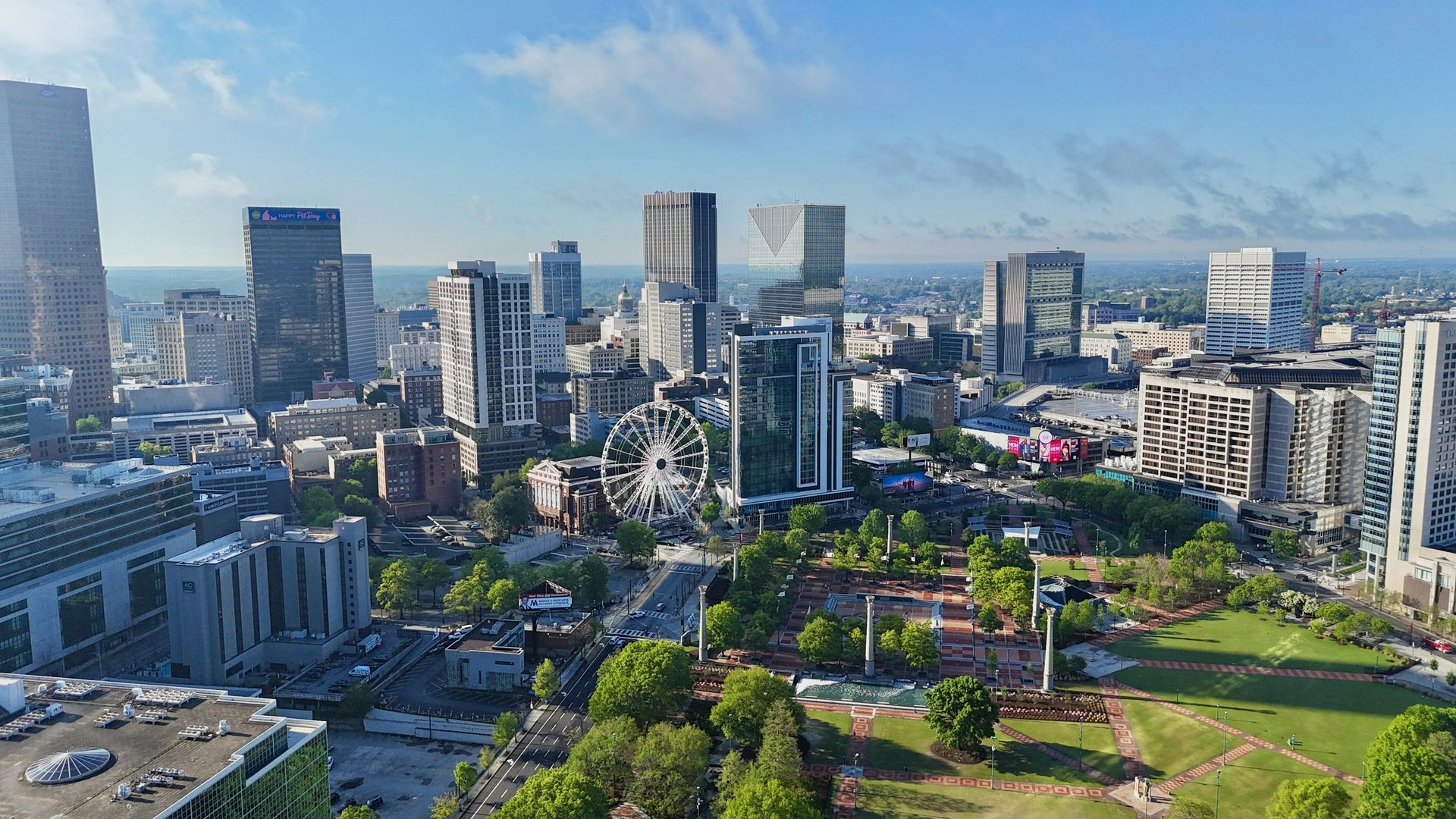 Downtown Atlanta, Georgia skyline at dusk